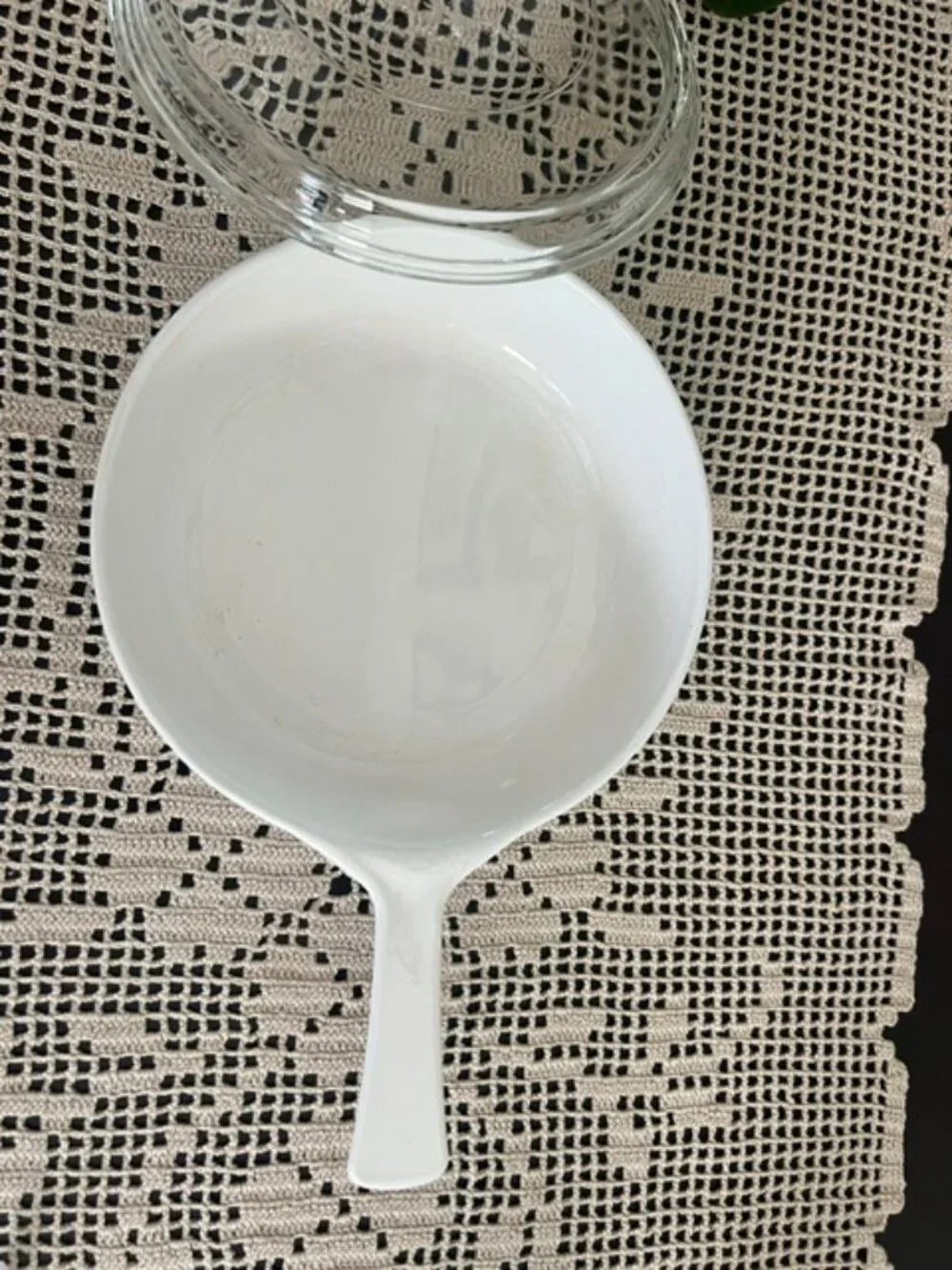 VTG Amana Radaranges White/Blue Browning Skillet W/Glass Lid By Corning